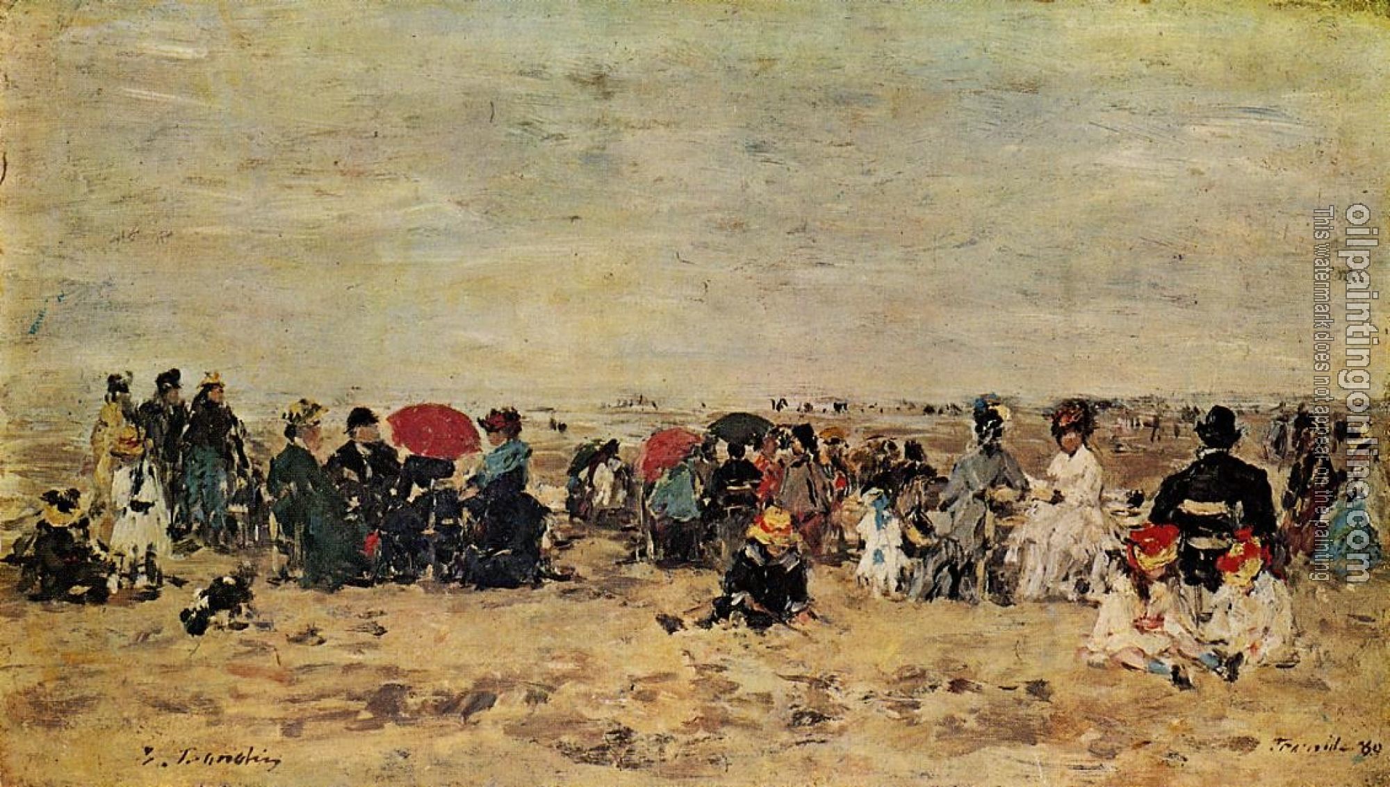 Boudin, Eugene - The Beach at Trouville